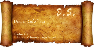 Deli Sára névjegykártya